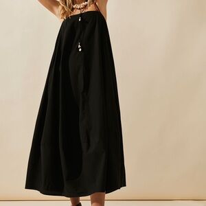 Free People Black Struttin Midi Dress